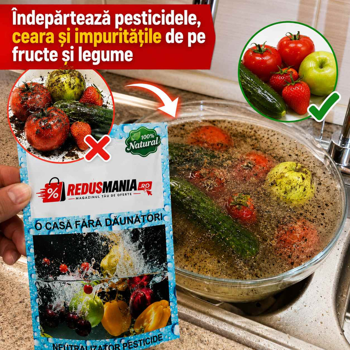 CURĂȚARE PROFUNDĂ PENTRU FRUCTE ȘI LEGUME - PureWash