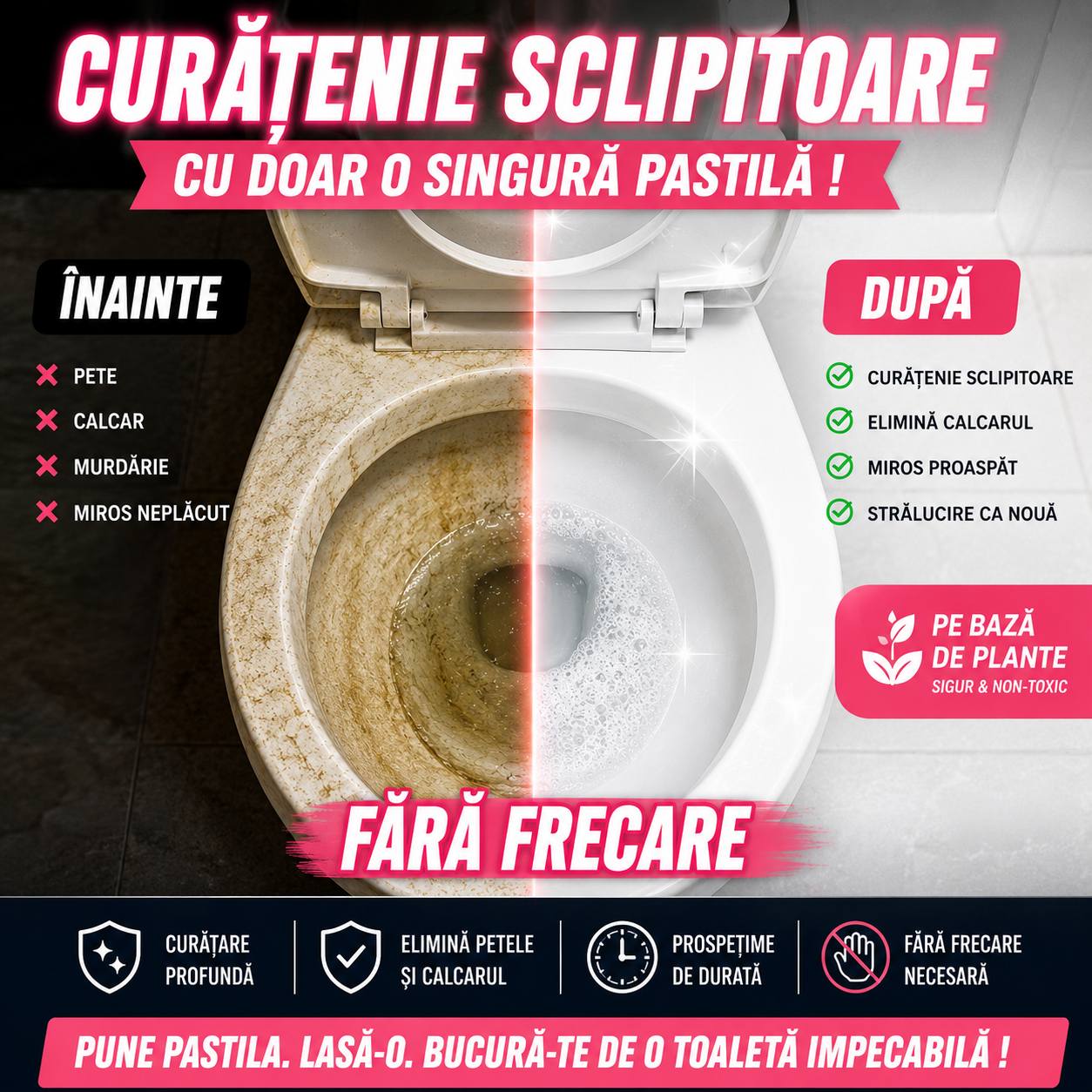 UltraClean™ – Pastila Efervescentă Anti-Murdărie și Calcar
